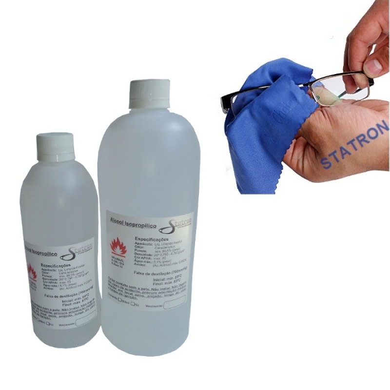 álcool Isopropílico Acetona Valor Osasco - álcool Isopropílico para Limpeza